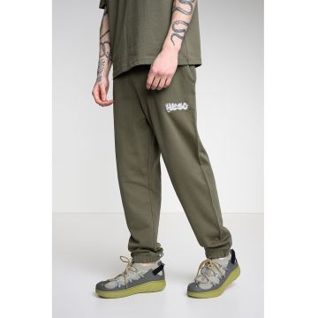 Pantaloni de trening cu snur de ajustare si buzunare - Kaki