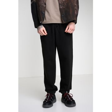 Pantaloni relaxed fit cu buzunare - Negru stins
