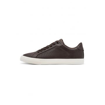 Pantofi sport low-cut din piele ecologica - Maro inchis