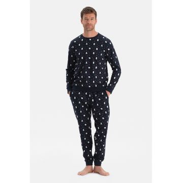 Pijama cu imprimeu - Rosu/Alb/Albastru ultramarin