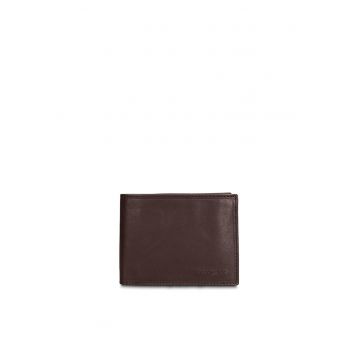 Portofel pliabil din piele Astero Plus - Maro inchis
