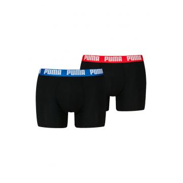 Set de boxeri cu banda logo in talie - 2 perechi - Rosu/Negru/Albastru