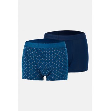 Set de boxeri din amestec de bumbac- 2 perechi - Albastru inchis/Bleumarin