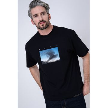 Tricou cu imprimeu grafic Dorizon - Negru