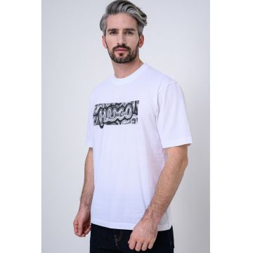 Tricou cu imprimeu logo Nedirix - Alb/Negru