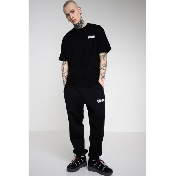 Tricou din bumbac cu imprimeu logo Nyrotee - Alb/Negru stins