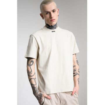 Tricou lejer Collar Zone - Bej deschis