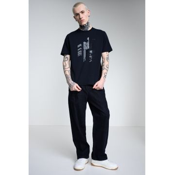 Tricou lejer din bumbac GRX Zone - Alb/Bleumarin