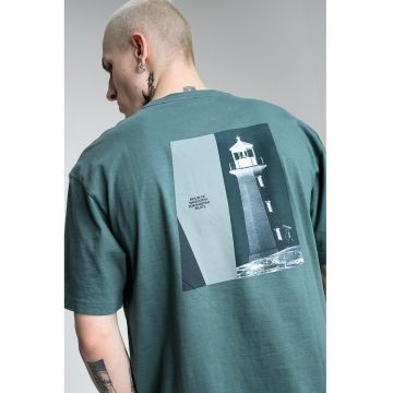Tricou lejer din bumbac Polar - Verde pal