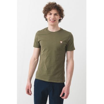 Tricou slim fit de bumbac - Verde masliniu