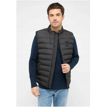 Vesta Barbati -  Dublin - Regular Fit - Fara Maneci - Fermoar - Design Simplu - 2 Buzunare - Poliester - M INTL - Negru