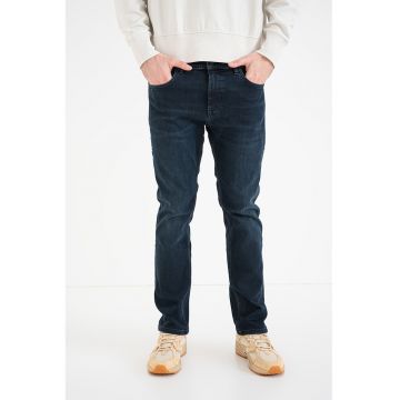 Bkugi slim-fit cu talie medie Delaware - Albastru ultramarin