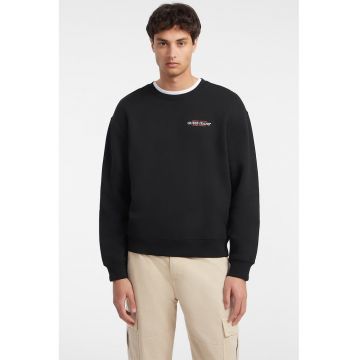 Bluza de trening cu imprimeu pe piept - Negru