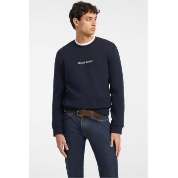 Bluza de trening slim fit cu broderie - Albastru ultramarin