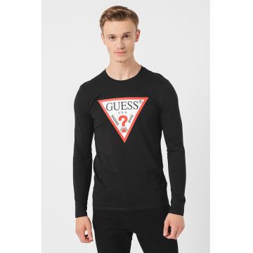 Bluza slim fit de bumbac cu imprimeu logo - Rosu/Alb/Negru