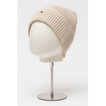 Caciula elastica din amestec de bumbac organic - Bej deschis