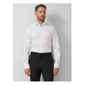 Camasa barbati din amestec de bumbac - cu croiala Tailored fit - Alb