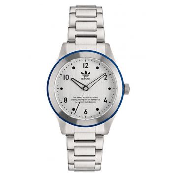 Ceas barbatesc -  inox - 40x10.2 mm - argintiu - mecanism quartz - rezistenta la apa 5 ATM