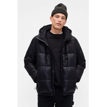 Geaca cu vatelina si gluga - Negru