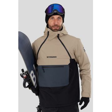 Geaca impermeabila pentru ski Hydra ECO Anorak - Negru/Albastru inchis/Bej