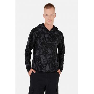 Hanorac cu imprimeu grafic - Negru/Gri inchis