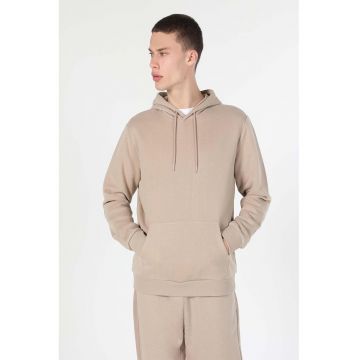 Hanorac regular fit cu buzunar kangaroo - Bej