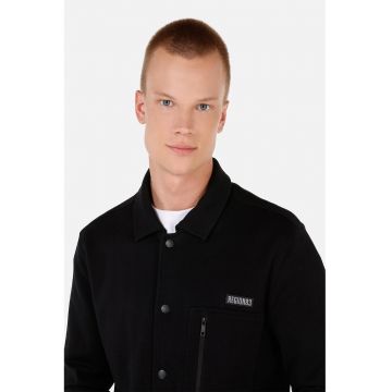 Jacheta din denim cu maneci lungi - Negru