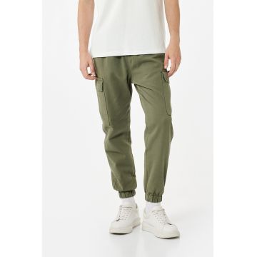 Pantaloni cargo cu snur de ajustare - Kaki