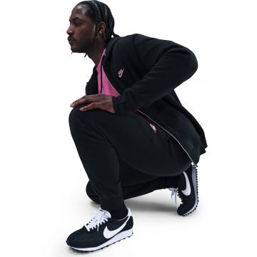 Pantaloni de trening cu logo si snur de ajustare - Negru/Roz pastel