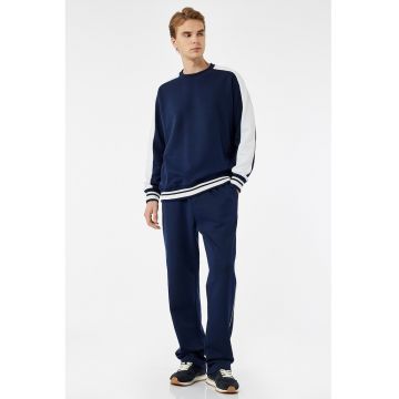 Pantaloni de trening cu talie ajustabila - Bleumarin