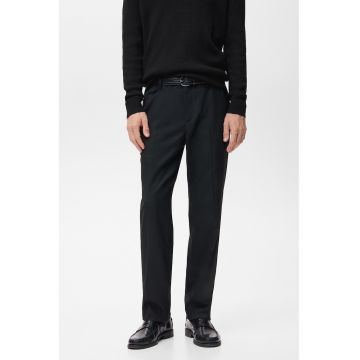 Pantaloni drepti eleganti cu buzunare - Negru