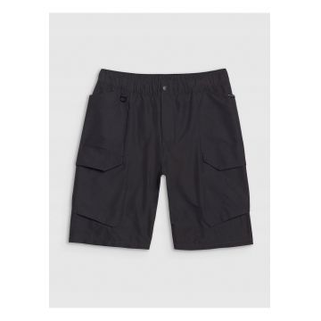 Pantaloni scurti barbati  negri - sintetic - elastic - fara captuseala