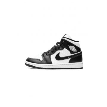 Pantofi sport barbati -  Air Jordan 1 Mid Panda - alb-negru - materiale de inalta calitate - Alb/Negru