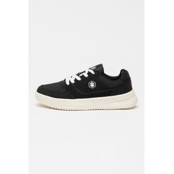 Pantofi sport cu insertii de piele intoarsa - Negru stins