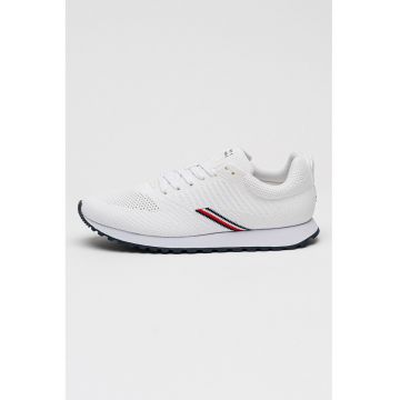 Pantofi sport low-cut din material textil - Alb