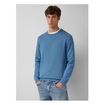 Pulover cu decolteu la baza gatului - Albastru