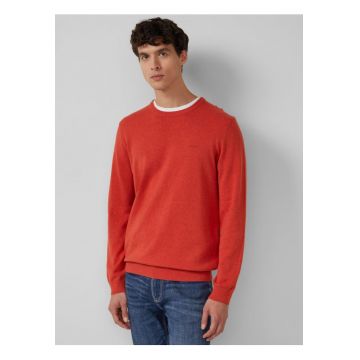 Pulover cu decolteu la baza gatului - Caramiziu