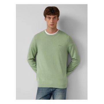 Pulover cu decolteu la baza gatului - Verde