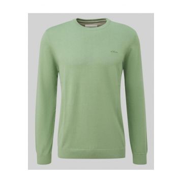 Pulover cu decolteu la baza gatului - Verde