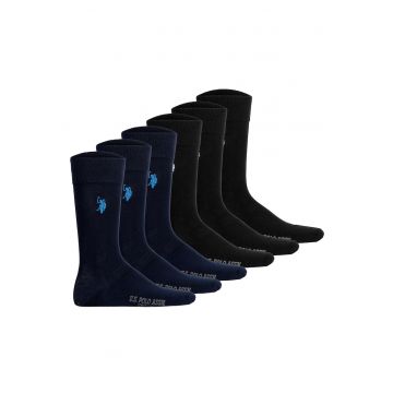 Set de sosete lungi - 6 perechi - Negru/Bleumarin
