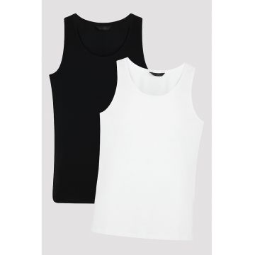 Set de topuri din amestec de bumbac - 2 piese