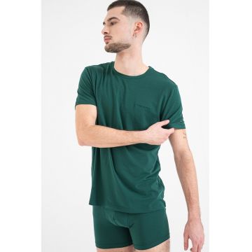 Set de tricou din amestec de modal si boxeri - Verde englez