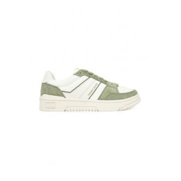 Tenisi  piele naturala - alb/verde - Alb/Verde
