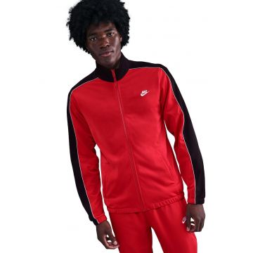 Trening cu guler mediu si fermoar Club - Rosu/Negru