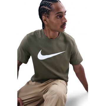 Tricou cu imprimeu logo Sportswear Swoosh - Alb/Kaki