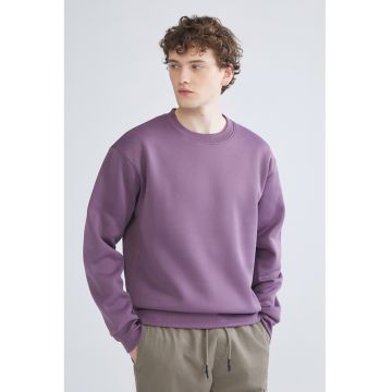 Bluza de trening cu decolteu la baza gatului - Violet