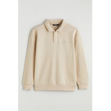 Bluza de trening polo uni - Bej deschis