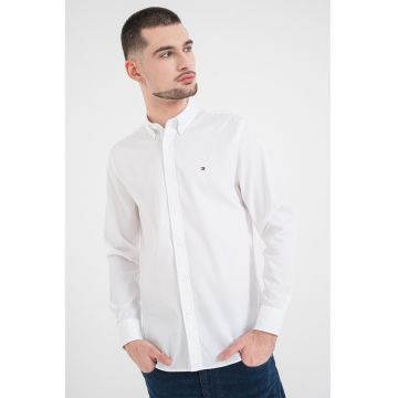 Camasa cu guler fixat cu nasturi - Alb