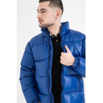 Geaca cu aspect matlasat - Albastru royal