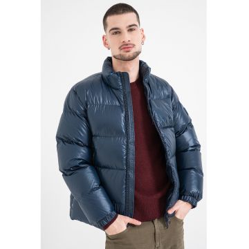 Geaca cu aspect matlasat - Bleumarin